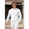 image:imageCOOFANDY Mens Mock Turtleneck Sweater Long Sleeve Knitted Slim Fit Casual Half Neck Pullover SweatersWhite