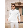 image:imageCOOFANDY Mens Mock Turtleneck Sweater Long Sleeve Knitted Slim Fit Casual Half Neck Pullover SweatersWhite