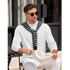image:imageCOOFANDY Mens Mock Turtleneck Sweater Long Sleeve Knitted Slim Fit Casual Half Neck Pullover SweatersWhite