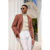 image:imageCOOFANDY Mens Mock Turtleneck Sweater Short Sleeve Casual Basic Tops Ribbed Knit Pullover Solid TeeApricot