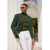 image:imageCOOFANDY Mens Mock Turtleneck Sweater Short Sleeve Casual Basic Tops Ribbed Knit Pullover Solid TeeArmy Green