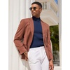 image:imageCOOFANDY Mens Mock Turtleneck Sweater Short Sleeve Casual Basic Tops Ribbed Knit Pullover Solid TeeNavy Blue