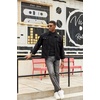 image:imageCOOFANDY Mens Mock Turtleneck Sweater Short Sleeve Casual Basic Tops Ribbed Knit Pullover Solid TeePat3 Striped Black