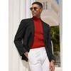image:imageCOOFANDY Mens Mock Turtleneck Sweater Short Sleeve Casual Basic Tops Ribbed Knit Pullover Solid TeeRed