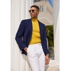 image:imageCOOFANDY Mens Mock Turtleneck Sweater Short Sleeve Casual Basic Tops Ribbed Knit Pullover Solid TeeYellow