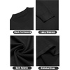 image:imageCOOFANDY Mens Mock Turtleneck Sweaters Long Sleeve Casual Knit Shirts Half Neck Thermal Lightweight Pullover Sweater01black