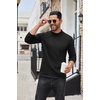 image:imageCOOFANDY Mens Mock Turtleneck Sweaters Long Sleeve Casual Knit Shirts Half Neck Thermal Lightweight Pullover Sweater01black