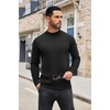 image:imageCOOFANDY Mens Mock Turtleneck Sweaters Long Sleeve Casual Knit Shirts Half Neck Thermal Lightweight Pullover Sweater01black