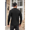 image:imageCOOFANDY Mens Mock Turtleneck Sweaters Long Sleeve Casual Knit Shirts Half Neck Thermal Lightweight Pullover Sweater01black