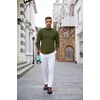 image:imageCOOFANDY Mens Mock Turtleneck Sweaters Long Sleeve Casual Knit Shirts Half Neck Thermal Lightweight Pullover SweaterArmy Green