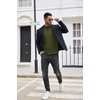 image:imageCOOFANDY Mens Mock Turtleneck Sweaters Long Sleeve Casual Knit Shirts Half Neck Thermal Lightweight Pullover SweaterArmy Green
