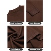 image:imageCOOFANDY Mens Mock Turtleneck Sweaters Long Sleeve Casual Knit Shirts Half Neck Thermal Lightweight Pullover SweaterBrown