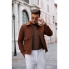 image:imageCOOFANDY Mens Mock Turtleneck Sweaters Long Sleeve Casual Knit Shirts Half Neck Thermal Lightweight Pullover SweaterBrown