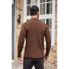 image:imageCOOFANDY Mens Mock Turtleneck Sweaters Long Sleeve Casual Knit Shirts Half Neck Thermal Lightweight Pullover SweaterBrown