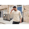 image:imageCOOFANDY Mens Mock Turtleneck Sweaters Long Sleeve Casual Knit Shirts Half Neck Thermal Lightweight Pullover SweaterCream
