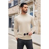 image:imageCOOFANDY Mens Mock Turtleneck Sweaters Long Sleeve Casual Knit Shirts Half Neck Thermal Lightweight Pullover SweaterCream