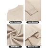 image:imageCOOFANDY Mens Mock Turtleneck Sweaters Long Sleeve Casual Knit Shirts Half Neck Thermal Lightweight Pullover SweaterCream