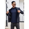 image:imageCOOFANDY Mens Mock Turtleneck Sweaters Long Sleeve Casual Knit Shirts Half Neck Thermal Lightweight Pullover SweaterDark Blue