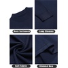 image:imageCOOFANDY Mens Mock Turtleneck Sweaters Long Sleeve Casual Knit Shirts Half Neck Thermal Lightweight Pullover SweaterDark Blue