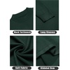 image:imageCOOFANDY Mens Mock Turtleneck Sweaters Long Sleeve Casual Knit Shirts Half Neck Thermal Lightweight Pullover SweaterDark Green