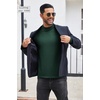 image:imageCOOFANDY Mens Mock Turtleneck Sweaters Long Sleeve Casual Knit Shirts Half Neck Thermal Lightweight Pullover SweaterDark Green