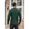 image:imageCOOFANDY Mens Mock Turtleneck Sweaters Long Sleeve Casual Knit Shirts Half Neck Thermal Lightweight Pullover SweaterDark Green