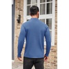 image:imageCOOFANDY Mens Mock Turtleneck Sweaters Long Sleeve Casual Knit Shirts Half Neck Thermal Lightweight Pullover SweaterDenim Blue