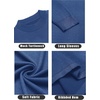 image:imageCOOFANDY Mens Mock Turtleneck Sweaters Long Sleeve Casual Knit Shirts Half Neck Thermal Lightweight Pullover SweaterDenim Blue
