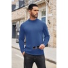 image:imageCOOFANDY Mens Mock Turtleneck Sweaters Long Sleeve Casual Knit Shirts Half Neck Thermal Lightweight Pullover SweaterDenim Blue