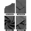 image:imageCOOFANDY Mens Mock Turtleneck Sweaters Long Sleeve Casual Knit Shirts Half Neck Thermal Lightweight Pullover SweaterGrey