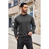 image:imageCOOFANDY Mens Mock Turtleneck Sweaters Long Sleeve Casual Knit Shirts Half Neck Thermal Lightweight Pullover SweaterGrey
