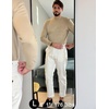 image:imageCOOFANDY Mens Mock Turtleneck Sweaters Long Sleeve Casual Knit Shirts Half Neck Thermal Lightweight Pullover SweaterKhaki