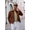 image:imageCOOFANDY Mens Mock Turtleneck Sweaters Long Sleeve Casual Knit Shirts Half Neck Thermal Lightweight Pullover SweaterKhaki