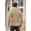 image:imageCOOFANDY Mens Mock Turtleneck Sweaters Long Sleeve Casual Knit Shirts Half Neck Thermal Lightweight Pullover SweaterKhaki