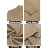 image:imageCOOFANDY Mens Mock Turtleneck Sweaters Long Sleeve Casual Knit Shirts Half Neck Thermal Lightweight Pullover SweaterKhaki