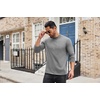 image:imageCOOFANDY Mens Mock Turtleneck Sweaters Long Sleeve Casual Knit Shirts Half Neck Thermal Lightweight Pullover SweaterLight Grey