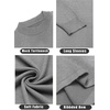 image:imageCOOFANDY Mens Mock Turtleneck Sweaters Long Sleeve Casual Knit Shirts Half Neck Thermal Lightweight Pullover SweaterLight Grey