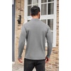 image:imageCOOFANDY Mens Mock Turtleneck Sweaters Long Sleeve Casual Knit Shirts Half Neck Thermal Lightweight Pullover SweaterLight Grey