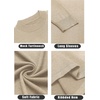 image:imageCOOFANDY Mens Mock Turtleneck Sweaters Long Sleeve Casual Knit Shirts Half Neck Thermal Lightweight Pullover SweaterLight Khaki