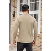 image:imageCOOFANDY Mens Mock Turtleneck Sweaters Long Sleeve Casual Knit Shirts Half Neck Thermal Lightweight Pullover SweaterLight Khaki