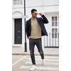image:imageCOOFANDY Mens Mock Turtleneck Sweaters Long Sleeve Casual Knit Shirts Half Neck Thermal Lightweight Pullover SweaterLight Khaki