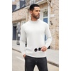 image:imageCOOFANDY Mens Mock Turtleneck Sweaters Long Sleeve Casual Knit Shirts Half Neck Thermal Lightweight Pullover SweaterWhite