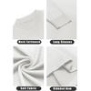 image:imageCOOFANDY Mens Mock Turtleneck Sweaters Long Sleeve Casual Knit Shirts Half Neck Thermal Lightweight Pullover SweaterWhite
