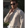 image:imageCOOFANDY Mens Mock Turtleneck Sweaters Long Sleeve Casual Knit Shirts Half Neck Thermal Lightweight Pullover SweaterWhite