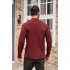 image:imageCOOFANDY Mens Mock Turtleneck Sweaters Long Sleeve Casual Knit Shirts Half Neck Thermal Lightweight Pullover SweaterWine Red