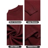 image:imageCOOFANDY Mens Mock Turtleneck Sweaters Long Sleeve Casual Knit Shirts Half Neck Thermal Lightweight Pullover SweaterWine Red
