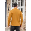 image:imageCOOFANDY Mens Mock Turtleneck Sweaters Long Sleeve Casual Knit Shirts Half Neck Thermal Lightweight Pullover SweaterYellow