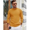 image:imageCOOFANDY Mens Mock Turtleneck Sweaters Long Sleeve Casual Knit Shirts Half Neck Thermal Lightweight Pullover SweaterYellow