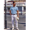 image:imageCOOFANDY Mens Polo Shirts Short Sleeve Casual Knit Polo Shirt Vintage Golf T Shirts Old Money TopsBlue