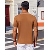 image:imageCOOFANDY Mens Polo Shirts Short Sleeve Casual Knit Polo Shirt Vintage Golf T Shirts Old Money TopsBrown